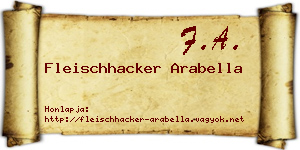 Fleischhacker Arabella névjegykártya